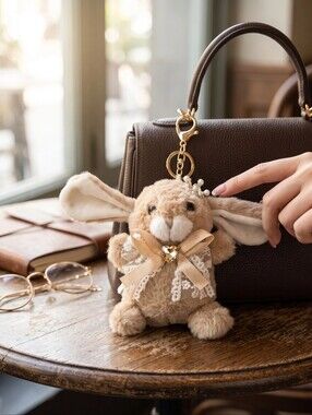 Plush Bunny Keychain Bag Charm